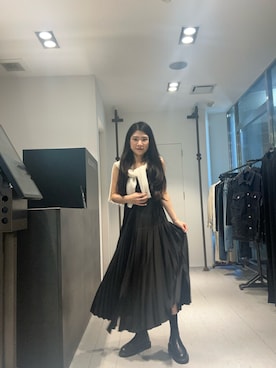 「ファッションを楽しもう」｜「アイテム（ワンピース/ドレス）」を使った、MARINAさん（レディース・155cm）の秋コーディネート
