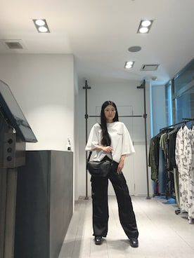 「ALLSAINTS（オールセインツ）のアイテム」を使った、MARINAさん（レディース・155cm）の秋コーディネート