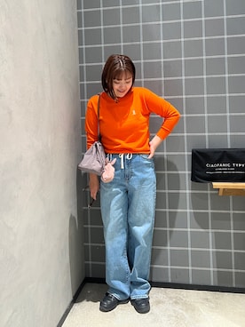 「DOD（ディーオーディー）のアイテム」を使った、fujikurayuiiさん（レディース・157cm）の秋コーディネート