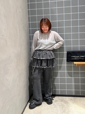 「ODD STUDIO（オッドスタジオ）のアイテム」を使った、fujikurayuiiさん（レディース・157cm）の夏コーディネート