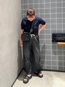 「アイテム（サンダル）」を使った、fujikurayuiiさん（レディース・157cm）の夏コーディネート