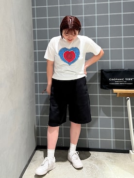 「厚底スニーカー」｜fujikurayuiiさん（レディース・157cm）の夏コーディネート