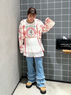 「HELLO.SANFRANCISCO（ハローサンフランシスコ）のアイテム」を使った、fujikurayuiiさん（レディース・157cm）の夏コーディネート