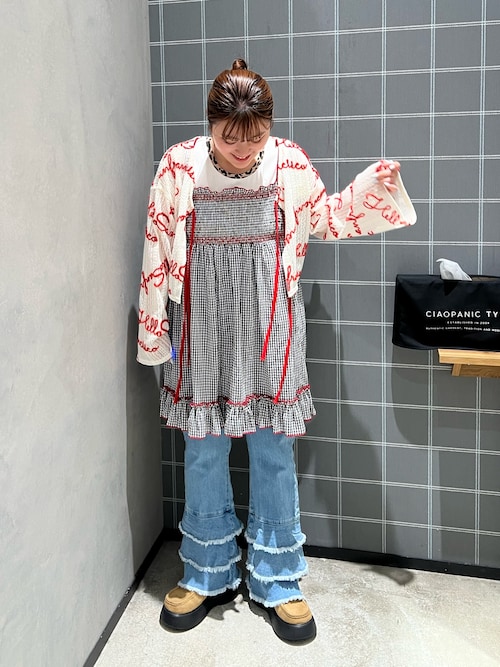 HELLO.SANFRANCISCOの【HELLO.SANFRANCISCO】2WAYシャーリングチュニックベアワンピを使ったコーディネート（ZOZOTOWN Yahoo!店）