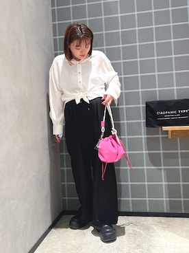 「CIAOPANIC TYPY（チャオパニックティピー）のアイテム（バッグ）」を使った、fujikurayuiiさん（レディース・157cm）の春コーディネート