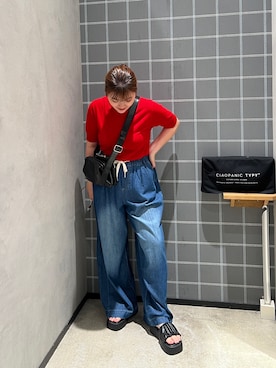 「アイテム（サンダル）」を使った、fujikurayuiiさん（レディース・157cm）の夏コーディネート