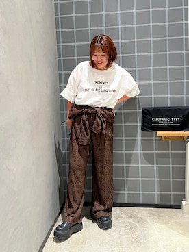 「アイテム（サロペット/オーバーオール）」を使った、fujikurayuiiさん（レディース・157cm）の夏コーディネート