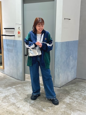 「etsinta（エシンタ）のアイテム（ジャケット/アウター）」を使った、fujikurayuiiさん（レディース・157cm）の春コーディネート