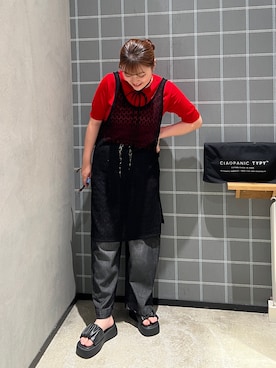 「CIAOPANIC TYPY（チャオパニックティピー）のアイテム」を使った、fujikurayuiiさん（レディース・157cm）の夏コーディネート