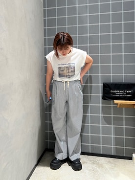 「アイテム（ブーツ）」を使った、fujikurayuiiさん（レディース・157cm）の夏コーディネート