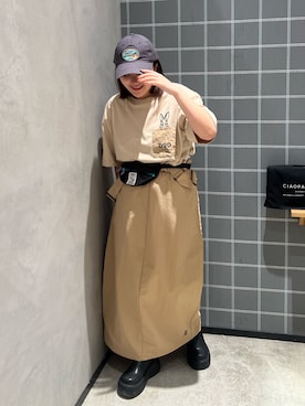 「CIAOPANIC TYPY（チャオパニックティピー）のアイテム（ブーツ）」を使った、fujikurayuiiさん（レディース・157cm）の夏コーディネート