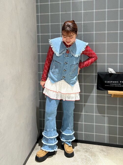 HELLO.SANFRANCISCO】裾フリルフレアデニム（デニムパンツ）｜HELLO