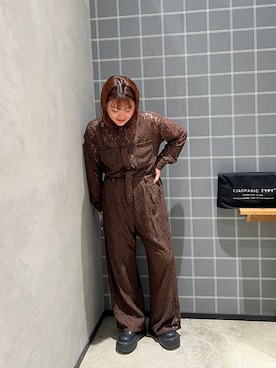 「アイテム（サロペット/オーバーオール）」を使った、fujikurayuiiさん（レディース・157cm）の夏コーディネート