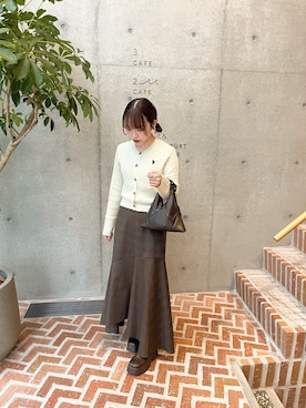 「アイテム（カーディガン/ボレロ）」を使った、asumin_codeさん（レディース・151cm・20代）の秋コーディネート