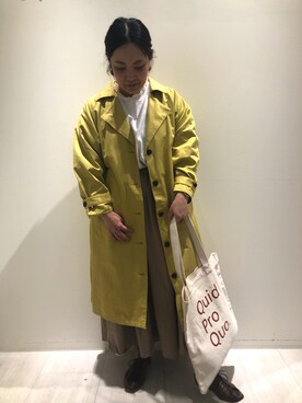 「Samansa Mos2（サマンサ モスモス）のアイテム（トレンチコート）」を使った、mori⁂さん（レディース・162cm）の冬コーディネート