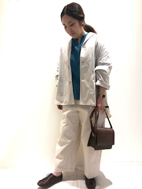 「sm2rhythm（サマンサモスモスリズム）のアイテム（ジャケット/アウター）」を使った、mori⁂さん（レディース・162cm）の春コーディネート
