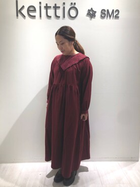 「アイテム（ワンピース/ドレス）」を使った、mori⁂さん（レディース・162cm・30代）の秋コーディネート