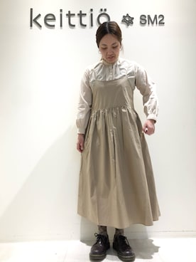 「アイテム（ワンピース/ドレス）」を使った、mori⁂さん（レディース・162cm・30代）の春コーディネート