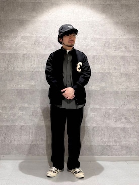 「FRUIT OF THE LOOM（フルーツオブザルーム）のアイテム」を使った、nakaiさん（メンズ・168cm）の冬コーディネート