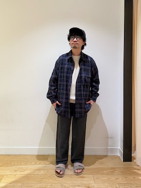 「EKAL（エカル）のアイテム」を使った、nakaiさん（メンズ・168cm）の秋コーディネート