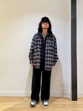 「アイテム（サンダル）」を使った、nakaiさん（メンズ・168cm）の秋コーディネート