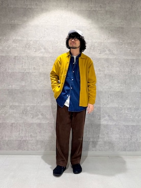 「URBAN RESEARCH DOORS（アーバンリサーチドアーズ）の『XLサイズ/WEB限定/仁村紗和さん着用』『UR TECH 200日ニット』シャツ カーディガン（カーディガン/ボレロ）」を使った、nakaiさん（メンズ・168cm）の秋コーディネート