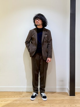 「アイテム（財布/小物、ブラウン系）」を使った、nakaiさん（メンズ・168cm）の冬コーディネート