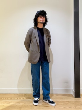「アイテム（ハンカチ/ハンドタオル）」を使った、nakaiさん（メンズ・168cm）の秋コーディネート