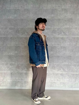 「Lee（リー）のアイテム（ジャケット/アウター）」を使った、nakaiさん（メンズ・168cm）の冬コーディネート