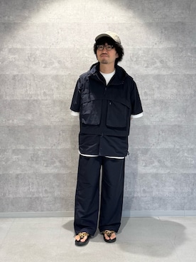 「URBAN RESEARCH DOORS（アーバンリサーチドアーズ）の『別注』Marmot×DOORS　DOT AIR CAP（キャップ、グリーン系）」を使った、nakaiさん（メンズ・168cm）の夏コーディネート