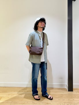「アイテム（サンダル）」を使った、nakaiさん（メンズ・168cm）の秋コーディネート