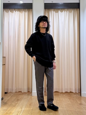 「アイテム（サンダル）」を使った、nakaiさん（メンズ・168cm）の秋コーディネート