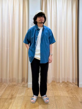 「初夏のお出掛けコーデ」｜「アイテム（帽子）」を使った、nakaiさん（メンズ・168cm）の夏コーディネート