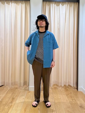「初夏のお出掛けコーデ」｜「アイテム（帽子）」を使った、nakaiさん（メンズ・168cm）の夏コーディネート