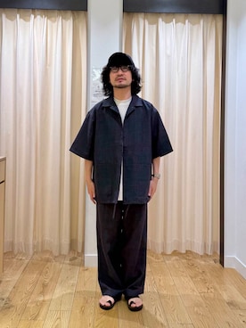 「LACOSTE（ラコステ）のアイテム（Tシャツ/カットソー）」を使った、nakaiさん（メンズ・168cm）の夏コーディネート