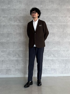 「URBAN RESEARCH DOORS（アーバンリサーチドアーズ）のLIFE STYLE TAILOR 　カッタウェイ半袖プルオーバー（シャツ/ブラウス、ホワイト系）」を使った、nakaiさん（メンズ・168cm）の春コーディネート