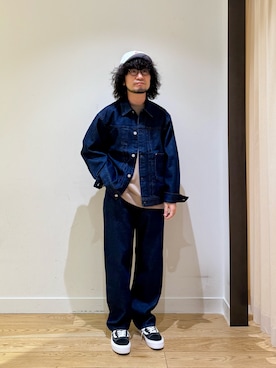 「アイテム（デニムジャケット）」を使った、nakaiさん（メンズ・168cm）の秋コーディネート