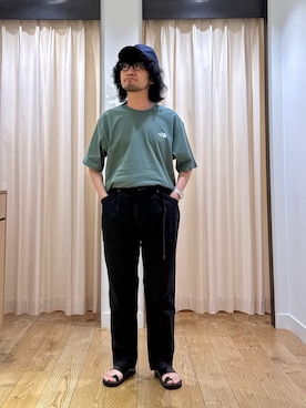 「THE NORTH FACE（ザノースフェイス）のアイテム」を使った、nakaiさん（メンズ・168cm）の夏コーディネート