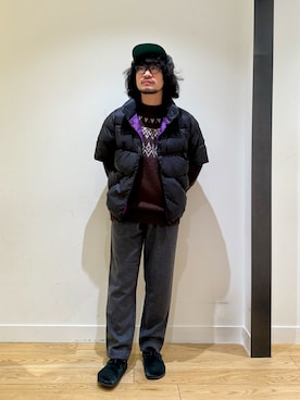 「アイテム（サンダル）」を使った、nakaiさん（メンズ・168cm）の冬コーディネート