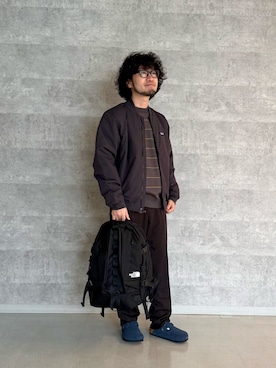 「アイテム（バックパック/リュック）」を使った、nakaiさん（メンズ・168cm）の秋コーディネート
