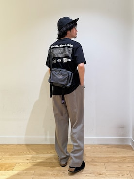 「URBAN RESEARCH DOORS（アーバンリサーチドアーズ）のTHE NORTH FACE　Short-Sleeve Historical Logo Tee（Tシャツ/カットソー、ブラック系）」を使った、nakaiさん（メンズ・168cm）の春コーディネート