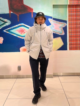 「Gramicci（グラミチ）のLOWERCASE / GRAMICCI　ワイドテーパードスラックス（その他パンツ）」を使った、たうけんさん（メンズ・177cm）の秋コーディネート