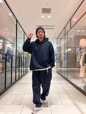 「アイテム（ニットキャップ/ビーニー）」を使った、たうけんさん（メンズ・177cm）の秋コーディネート