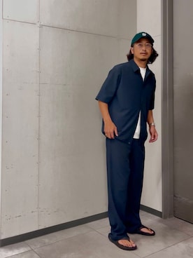 「アイテム（サンダル）」を使った、たうけんさん（メンズ・177cm）の夏コーディネート