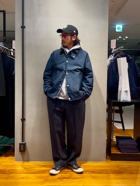 「Barbour（バブアー）のアイテム（ナイロンジャケット）」を使った、たうけんさん（メンズ・177cm）の冬コーディネート
