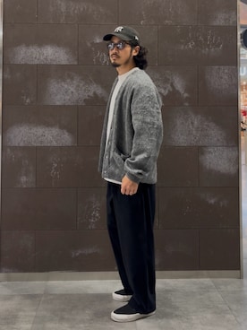 「アイテム（スリッポン）」を使った、たうけんさん（メンズ・177cm）の冬コーディネート