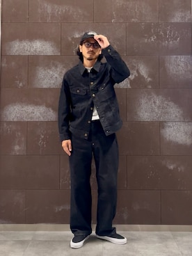 「アイテム（デニムジャケット）」を使った、たうけんさん（メンズ・177cm）の夏コーディネート