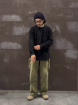 「アイテム（メガネ）」を使った、たうけんさん（メンズ・177cm）の秋コーディネート