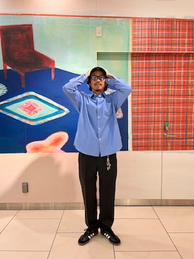 「KANEKO OPTICAL（カネコオプティカル）のアイテム」を使った、たうけんさん（メンズ・177cm）の秋コーディネート