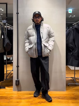 「ATON（エイトン）のアイテム（パンツ）」を使った、たうけんさん（メンズ・177cm）の秋コーディネート